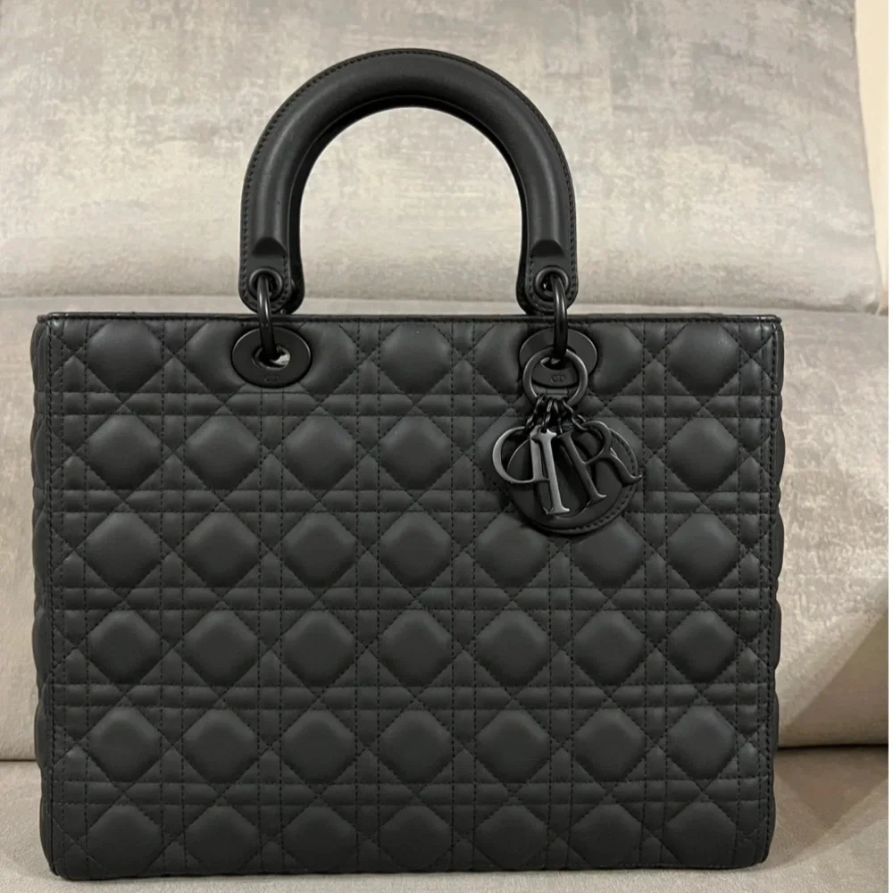 Lady Dior Large Ultra Matte Black - Picture 3 of 9